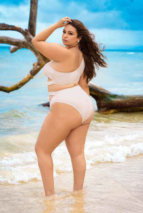 CT Lingerie Cora Shimmery Plus Size Swimsuit - Stylish & Sexy