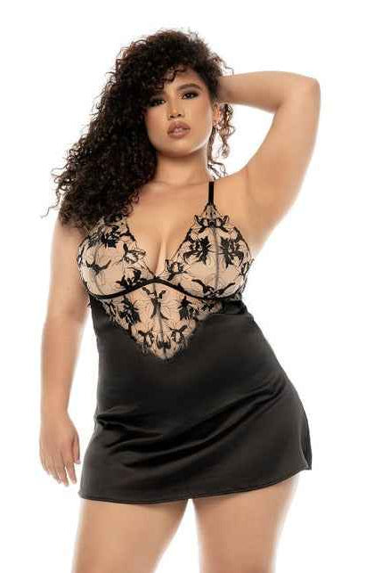 CT Lingerie Satin Lace Babydoll plus size lingerie