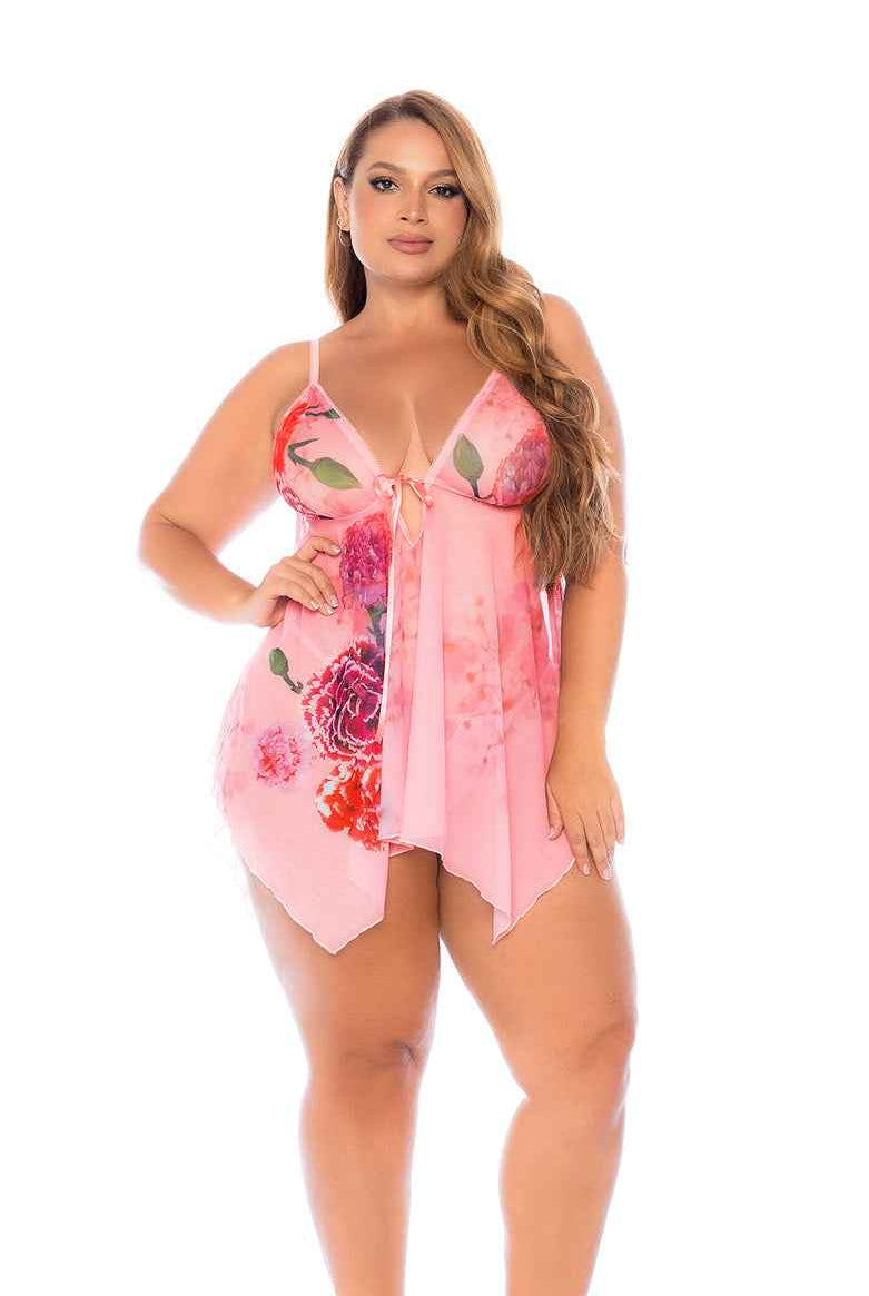 CT Lingerie Pink Babydoll - seductive plus size nightwear