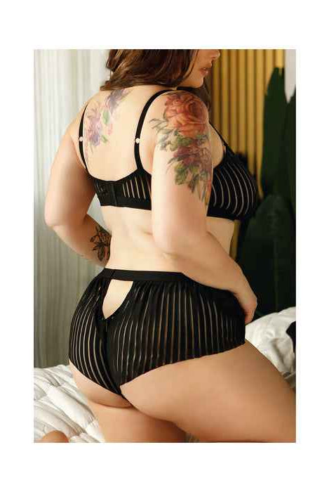 CT Lingerie plus size bralette & sheer skirted panty set