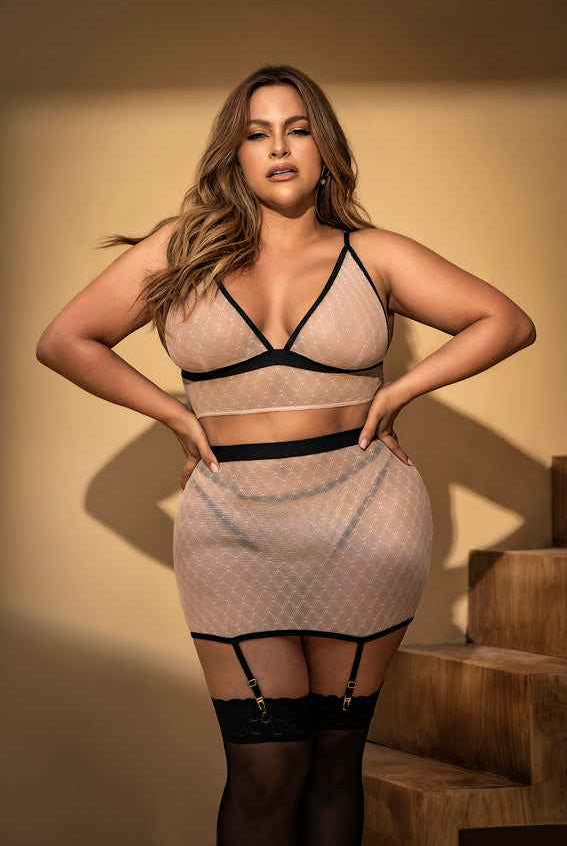 CT Lingerie Plus Size Two Piece Lingerie Set - Sexy Bralette & Panty