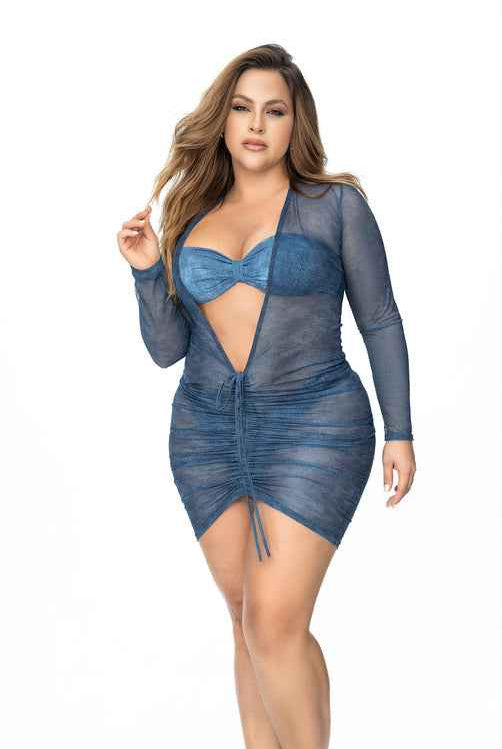 CT Lingerie Sunny Sheer Plus Size Coverup - Stylish Swimwear