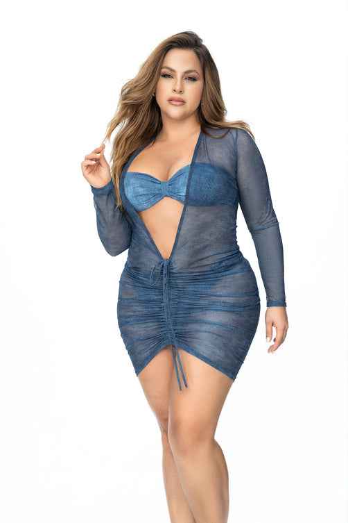 CT Lingerie Sunny Sheer Plus Size Coverup - Stylish Swimwear