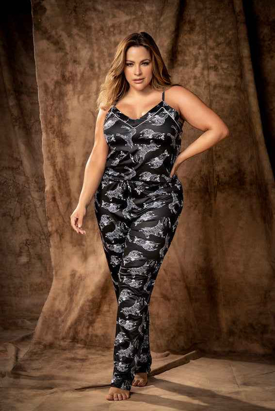 CT Lingerie plus size onesie lingerie — Printed Jumpsuit