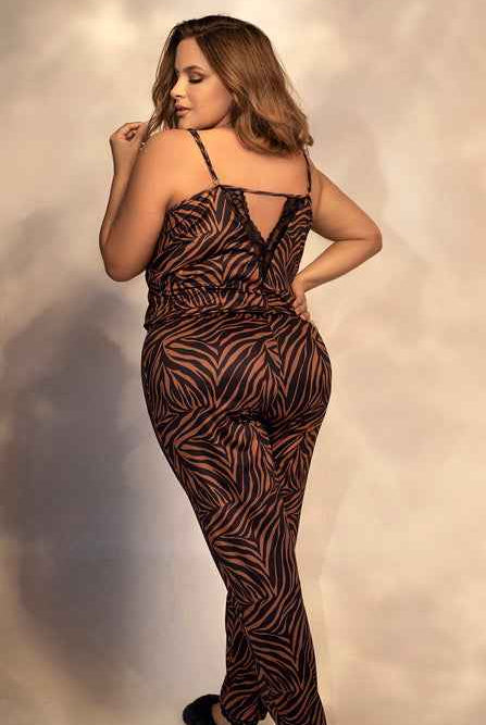CT Lingerie Zebra Print Lace plus size lingerie set