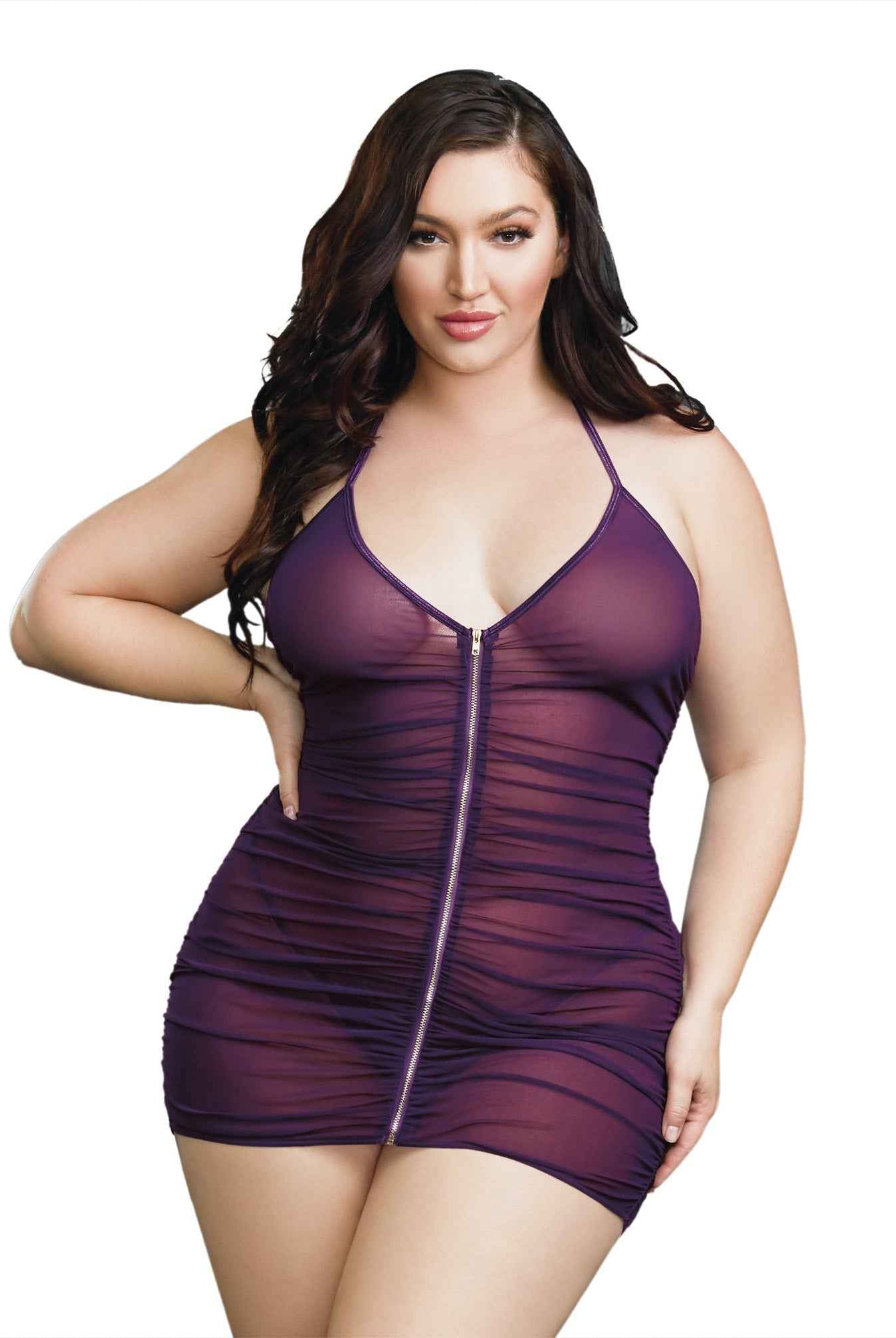 CT Lingerie Plus Size Mesh Chemise Dress Clearance