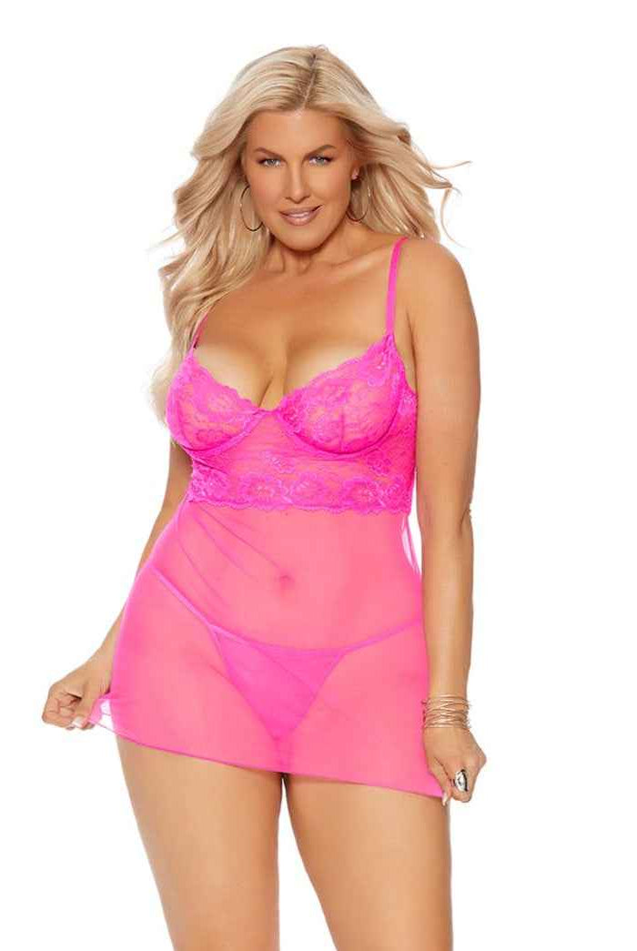 CT Lingerie Plus Size Lace Babydoll Sexy Clearance
