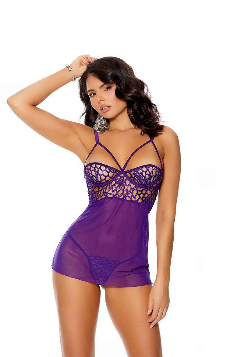 CT Lingerie Clearance Plus Size Strappy Babydoll Lingerie