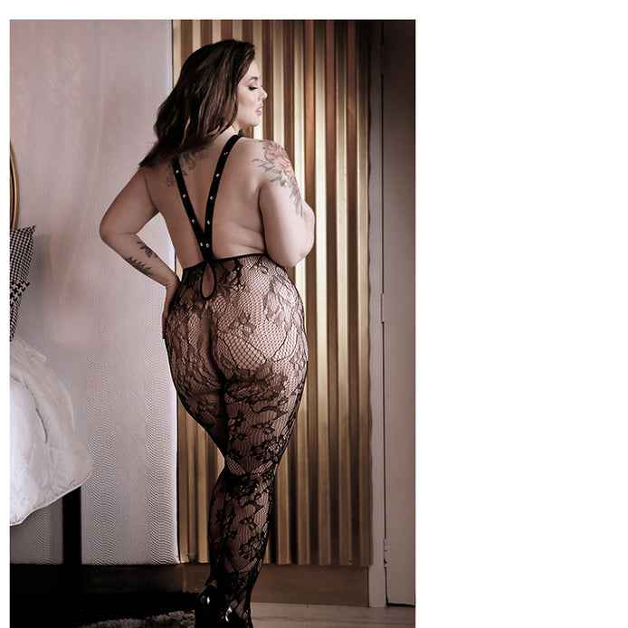 CT Lingerie plus size lace bodysuit - Open-Cup Stretch