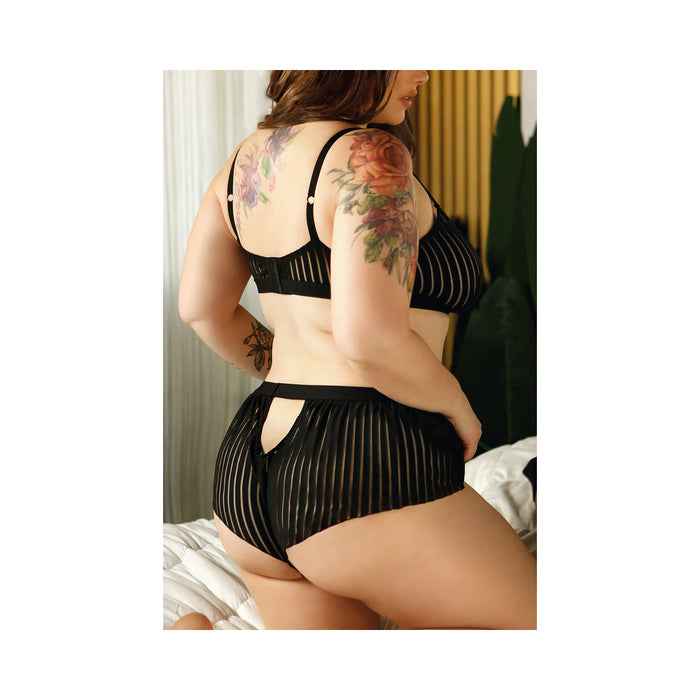 CT Lingerie plus size bralette & sheer skirted panty set