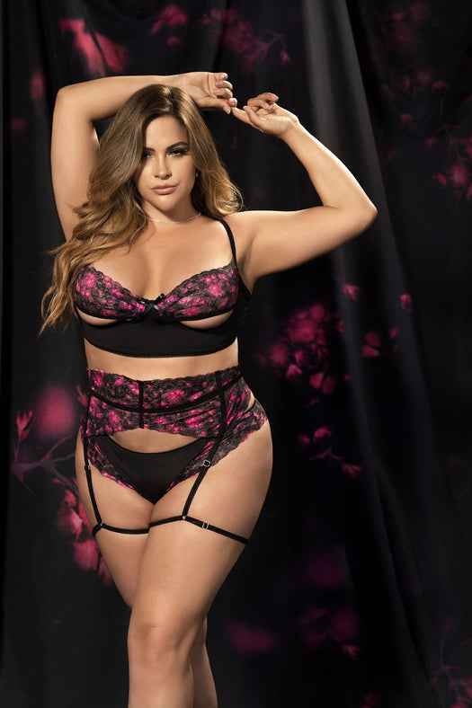 CT Lingerie Plus Size Lace Lingerie Set - Sexy Bra Set