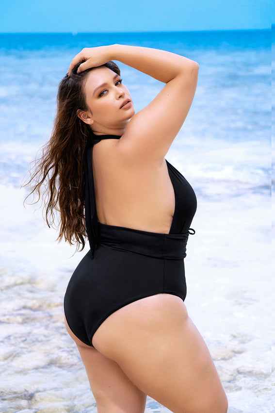CT Lingerie Tawny Dip Low One Piece Plus Size Swimsuit