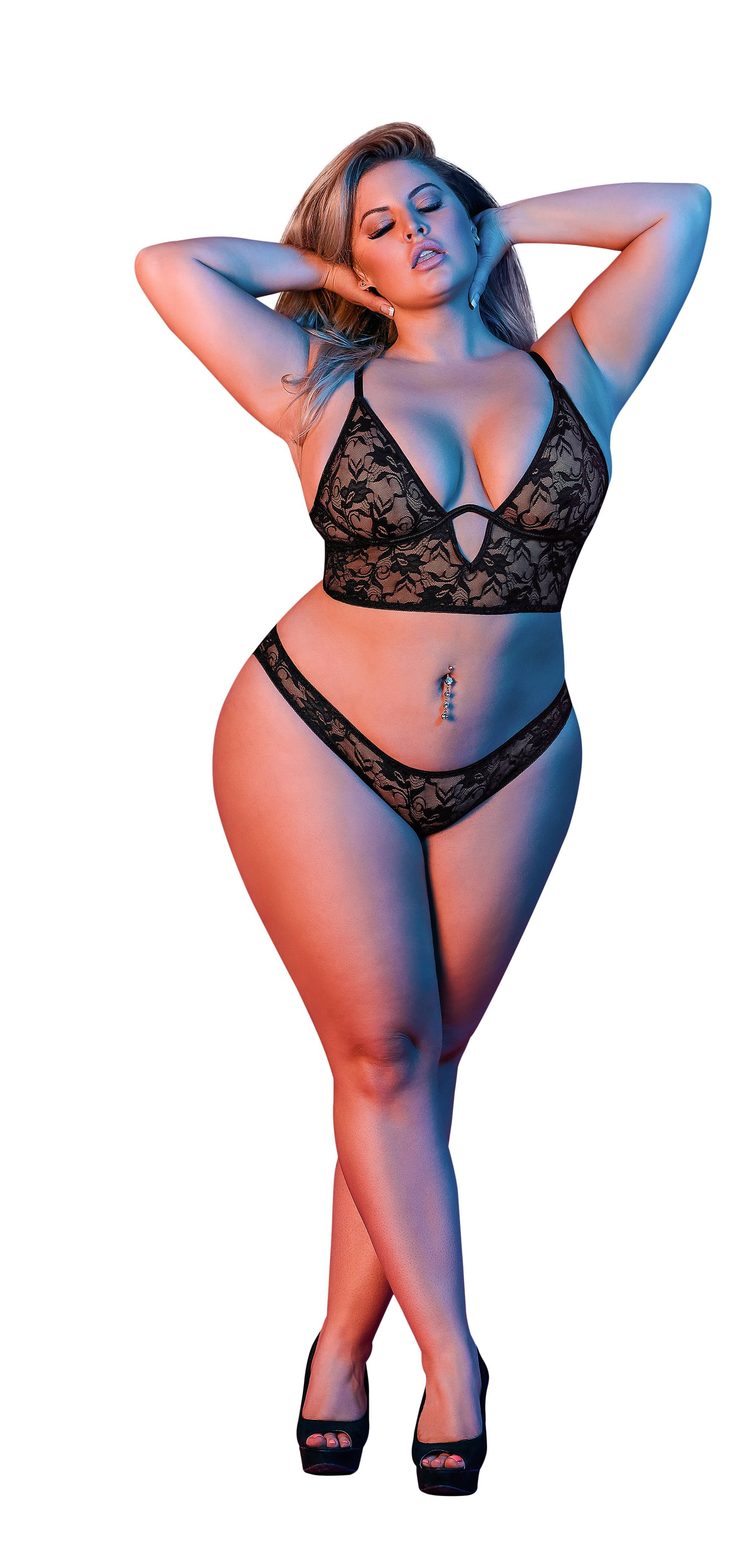 JADE BRALETTE & LACE PANTY MagicSilk